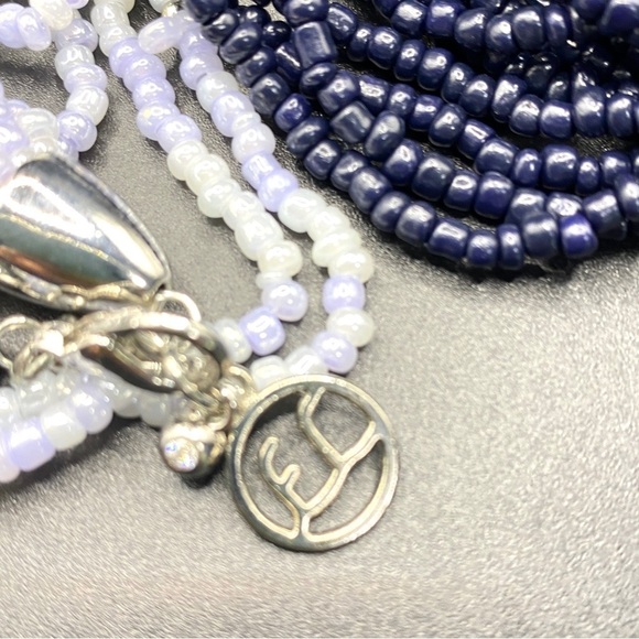 ERICA LYONS Blue Ombre Multi-Strand Seed Bead Necklace - Picture 5 of 7